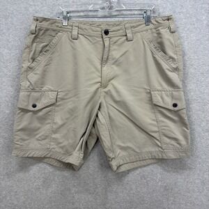 Duluth Trading Shorts Mens 40 Tan Armachillo Cargo Cooling Ripstop Paratrooper